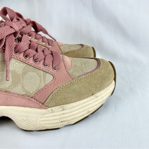 COACH Tech Runner Monogram and Pink Women's Shoe Size 5 - Picture 4 of 14